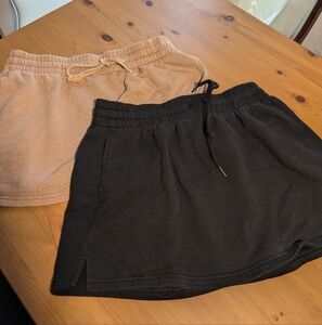 PINK Victoria's Secret Black Ribbed Shorts